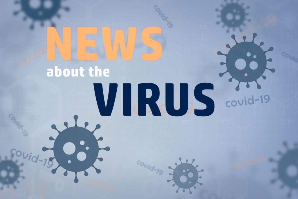 News about the Virus sign on virus illustraion background. Coronavirus, covid-19 concept