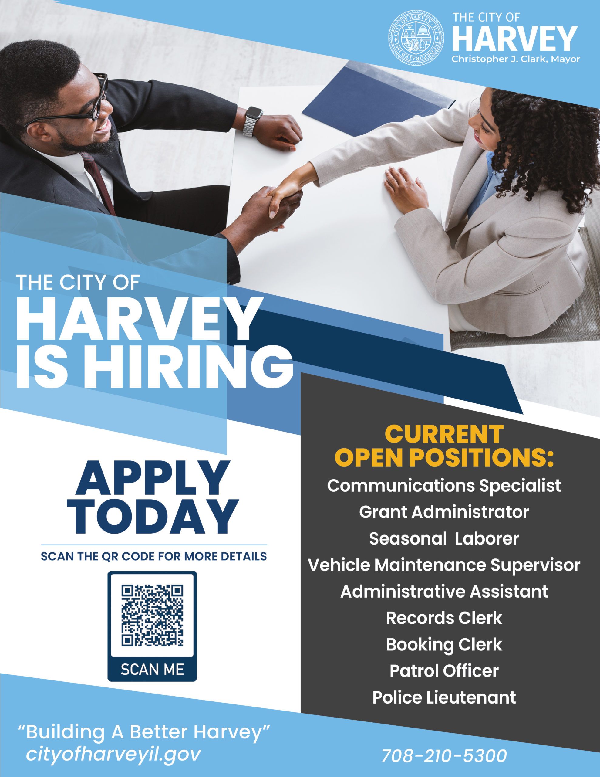 The City of Harvey is Hiring