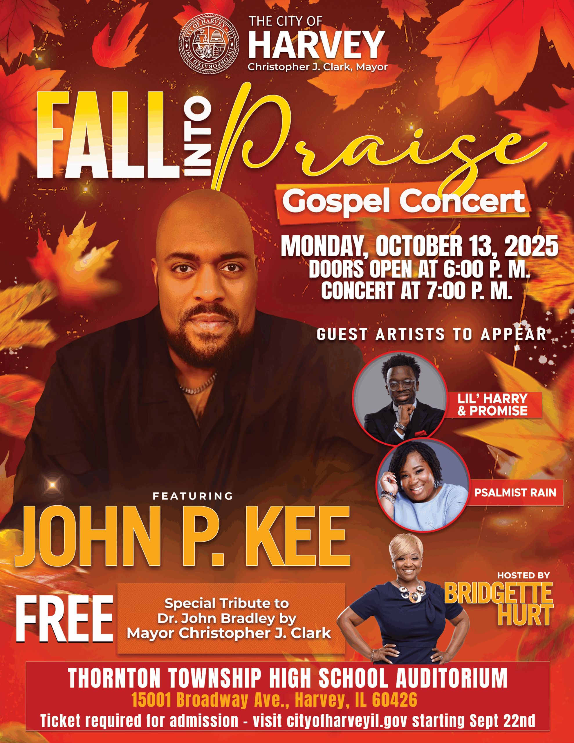 Flyer del evento Fall Into Praise Gospel Concert