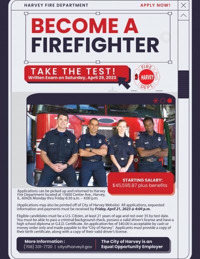 Harvey Fire Exam Flyer